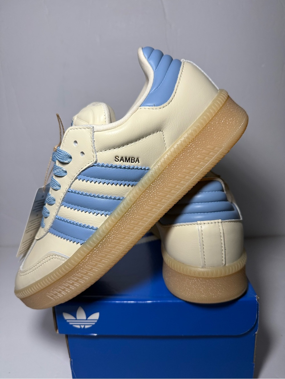 Adidas Samba XLG Cream / Blue HQ0251 - Size 6.5 Y (8 women’s / 6.5 men’s) - NWT